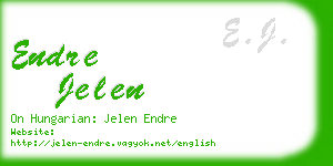 endre jelen business card